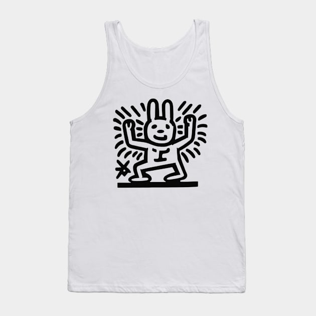 Funny Keith Haring, cat yoga Tank Top by Art ucef